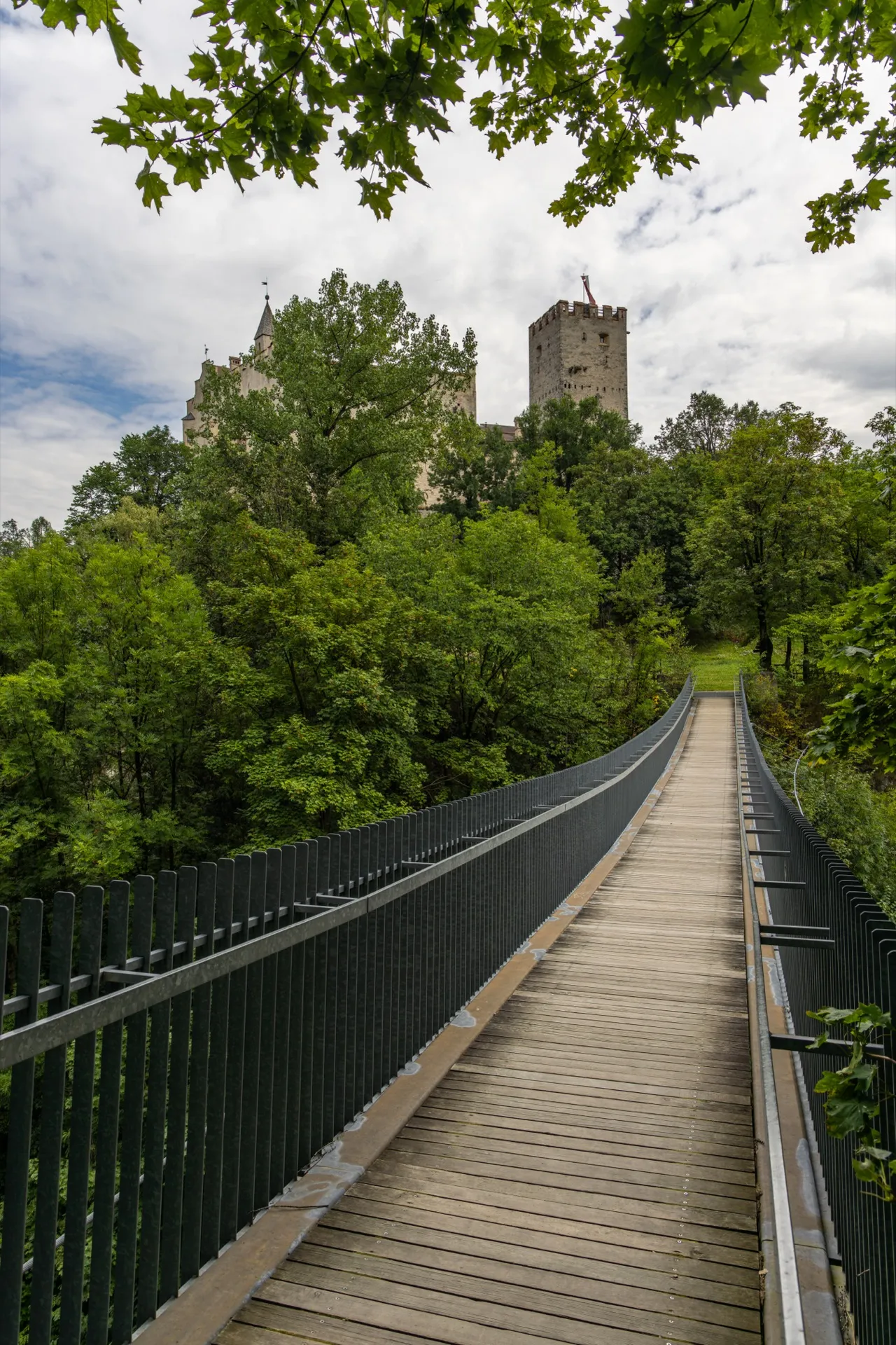 Bridge to Castello di Brunico - Dolomites Italy