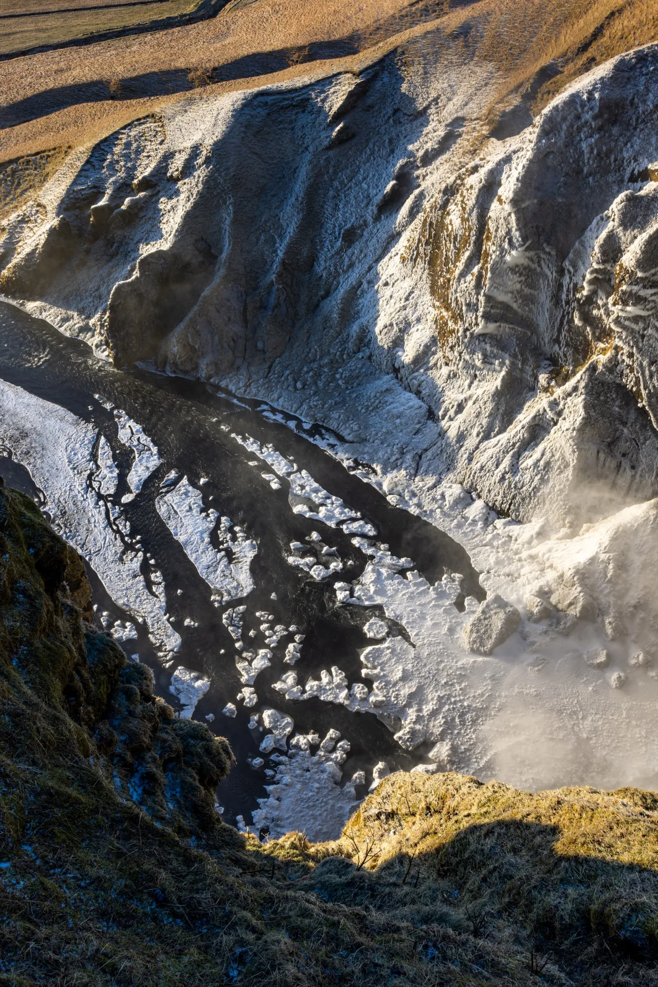 Looking down at Skógafoss - Iceland