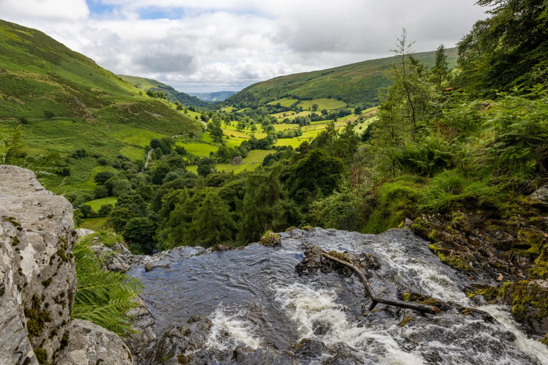 On top of Pistyll Rhaeadr Waterfall - Snowdonia Wales